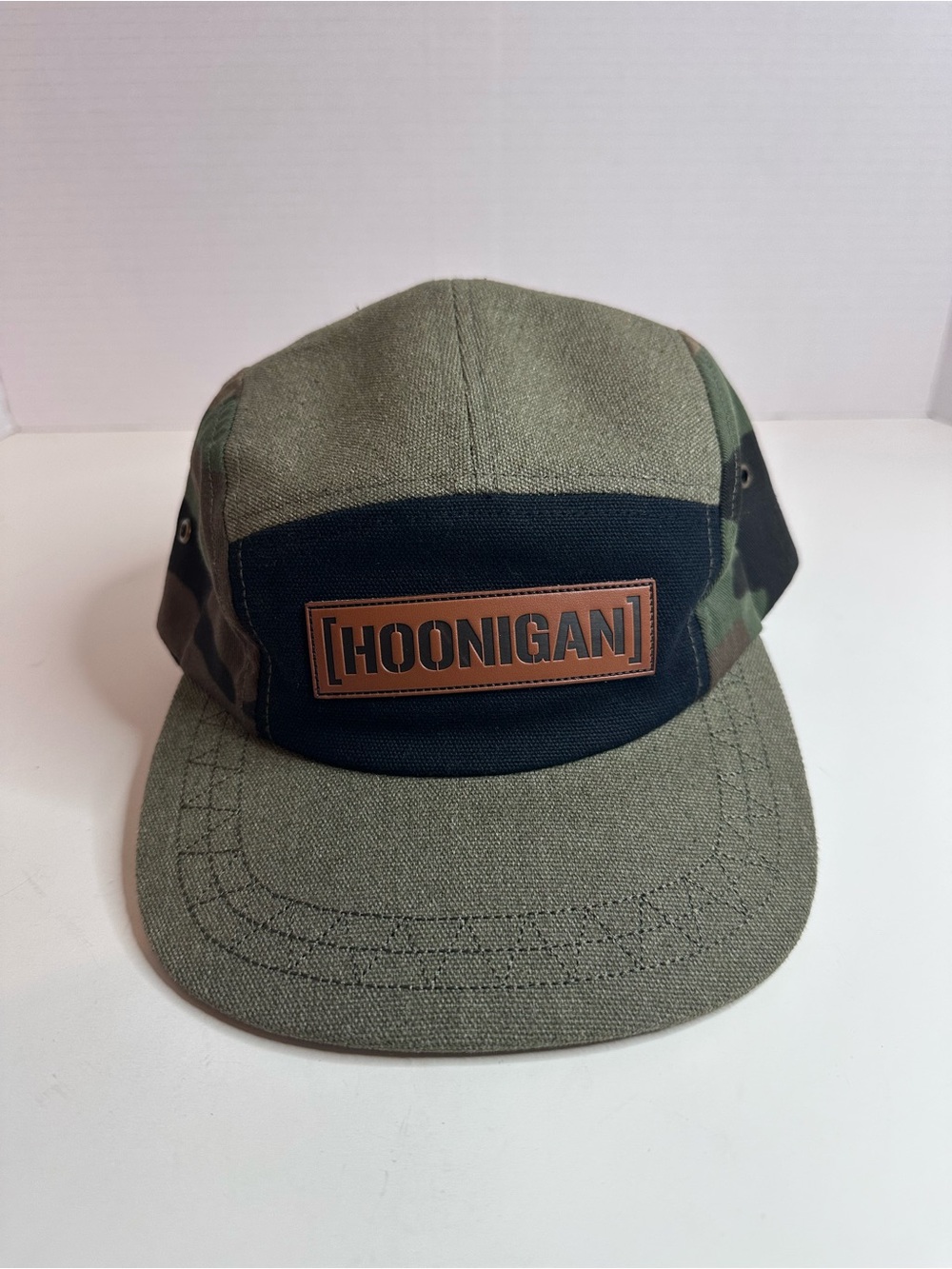 Dainty Hooligan Olive & Black Camo 5-Panel Hat